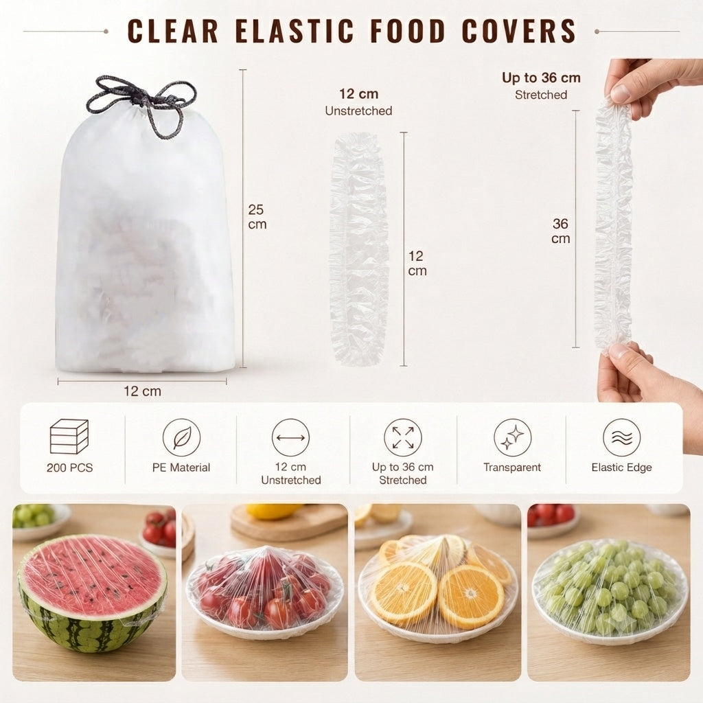 ๐ฅ100PCS Disposable Stretch Food Covers for Bowls & Plates