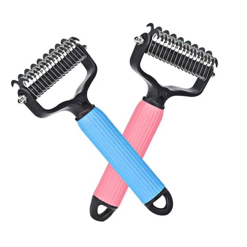 2-in-1 Pet Grooming Rake β Detangle, Deshed & Smooth Fur Easily