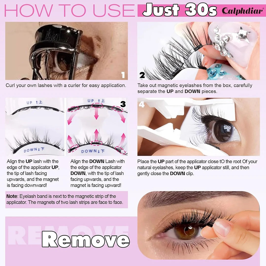 Buy 1,get 2 free! 50% OFF🤩Reusable Premium Self-Adhesive Eyelashes | Easy, Quick, Safe!