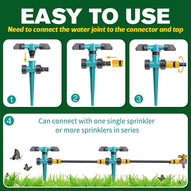 360-Degree Rotating Garden Sprinkler