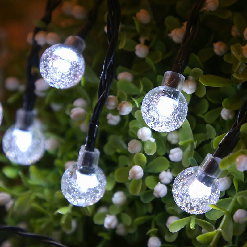 Waterproof Bubble Solar String Lights for Patio