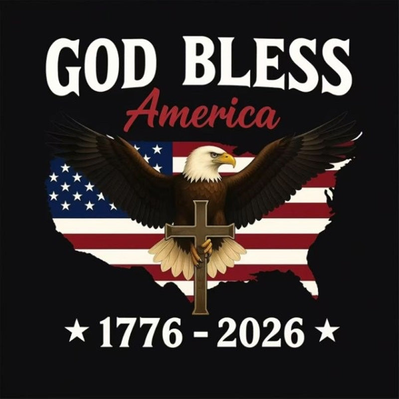 High-Quality Patriotic Eagle & Cross Decal – A Bold Symbol of Faith & Freedom 🇺🇸✝️