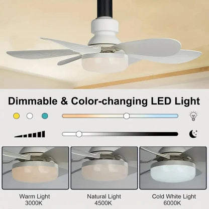 🎁 2-in-1 Portable Ceiling Fan with Light (Includes Remote Control)