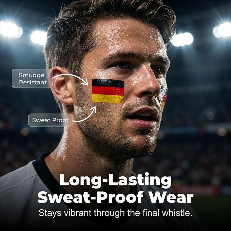 National Flag Face Paint Stick for Sports Fans ⚽