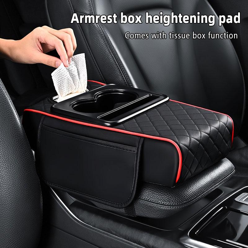 Multi-Purpose Car Console Storage Bag with Armrest Pad