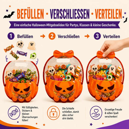 As low as $0.99 each ✅-🎁Halloween Goodie Bags – Clear Cauldron Candy Favor Bags