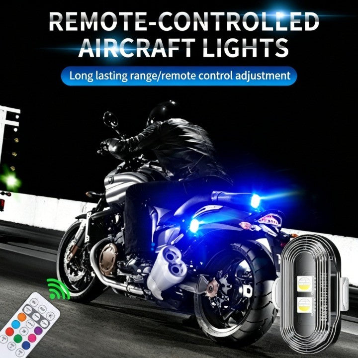 Wireless Car Atmosphere Light LED Strobe Lights Warning Lights RGB Led Aircraft Strobe Lights Car Motorcycle LED Lamp