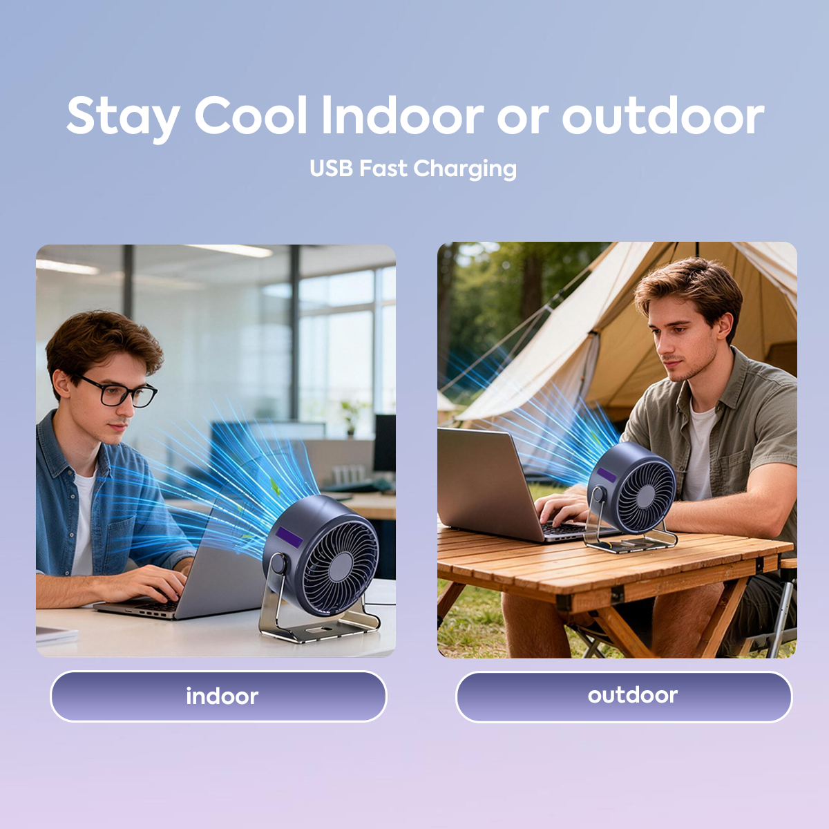 Rechargeable USB Desk Fan