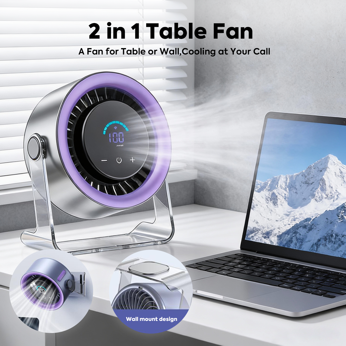 Rechargeable USB Desk Fan