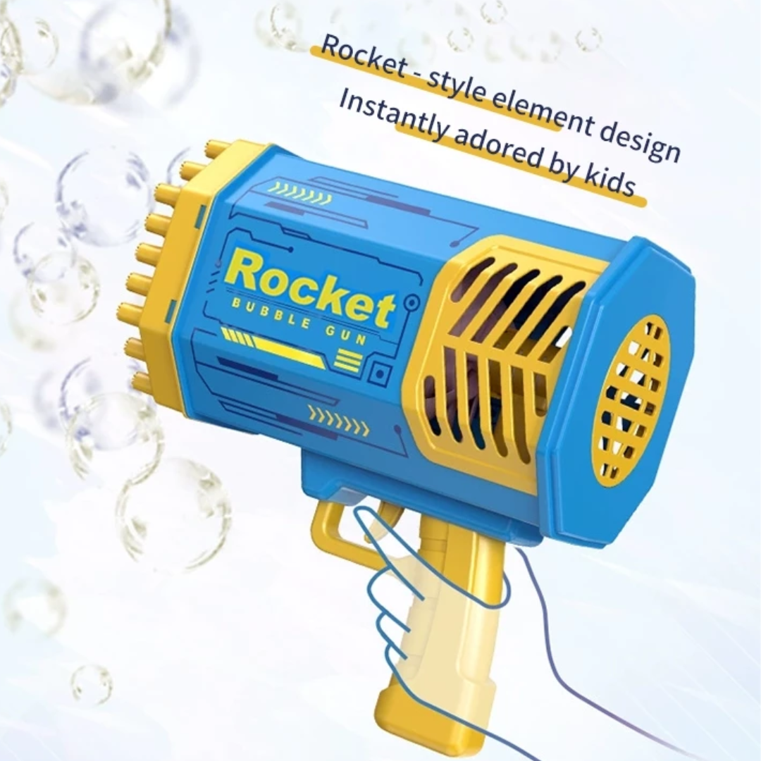 BubbleGun – Automatic Soap Rocket Bubble Gun Blower Toy