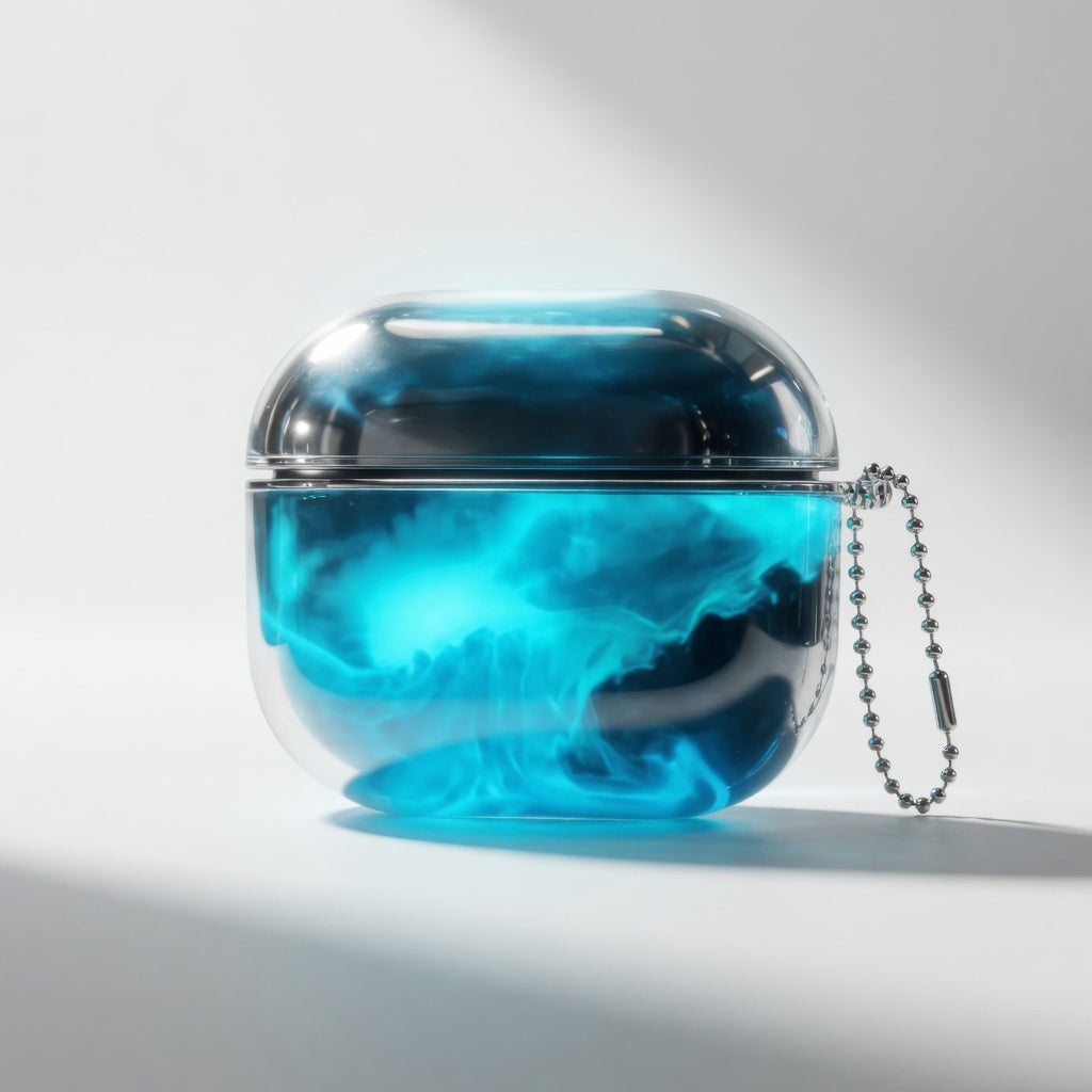 Luminous Glitter Quicksand Earphone Case for AirPods 4 3 2 1 AirPods Pro 3 2 Moving Sand Sparkles Brilliant Dark Headphone Cover