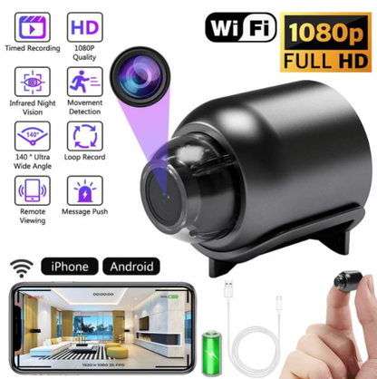 🔥 【Mini WiFi Security Camera – 1080P HD Night Vision】💯Tiny and installs in 1 second ⚠️Remote real-time viewing
