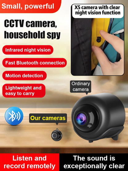 🔥 【Mini WiFi Security Camera – 1080P HD Night Vision】💯Tiny and installs in 1 second ⚠️Remote real-time viewing