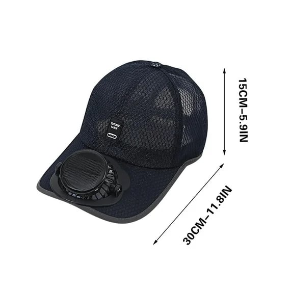 🔥Cooling Solar Fan Hat – UV Protection & Breathable Mesh
