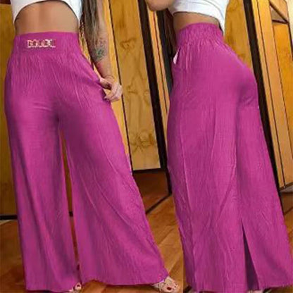 🔥Women's High-Waist Wide-Leg Trousers with Belt Accent💓Buy 2 Free Shipping