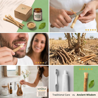Miswak Sticks – Natural Toothbrush for Whiter Teeth & Fresh Breath