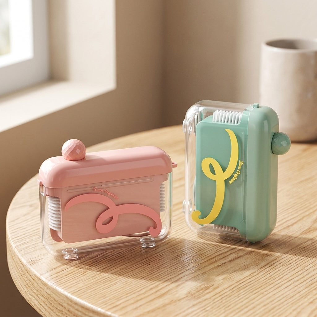 Automatic Pop-Up Dental Floss Dispenser Box Refillable Portable with Floss