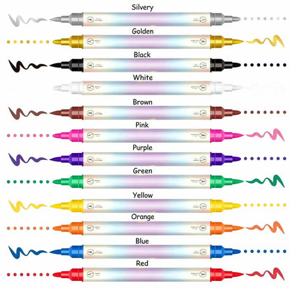 12/24 Colors Nail Art Pens – DIY 3D Markers for Drawing, Dotting & Manicure