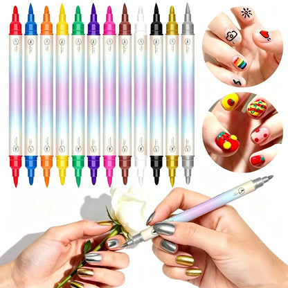 12/24 Colors Nail Art Pens – DIY 3D Markers for Drawing, Dotting & Manicure