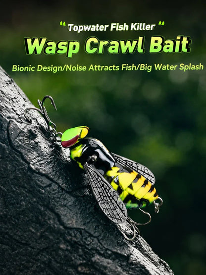 🐝 Bionic Wasp Topwater Lure That Triggers Explosive Strikes