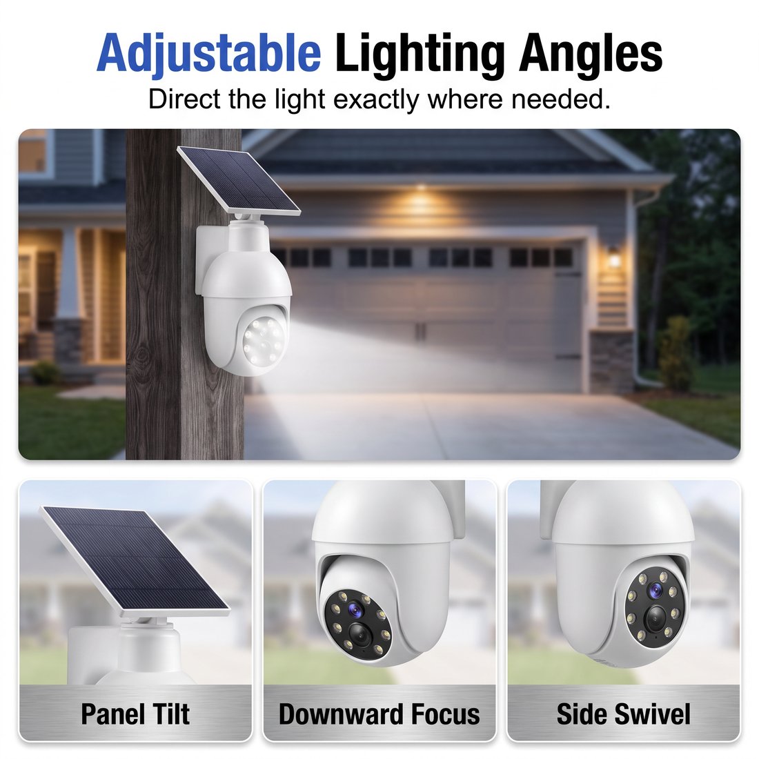 ⏰Solar-Powered Simulated Surveillance Camera Street Light