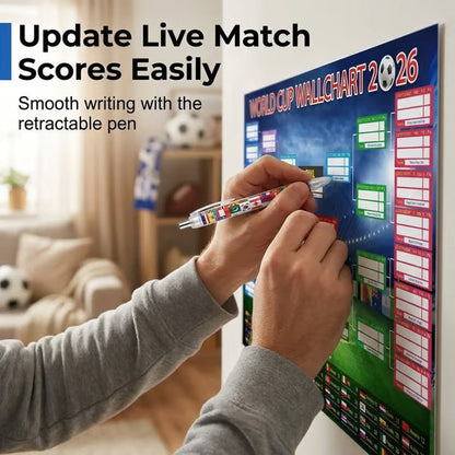 🗓️ ⚽ 2026 World Cup Poster Set – Don't Miss a Match!Group Stage & Knockout Posters (23.6” x 35.4”), Marker Pen & Mounting Strips Included
