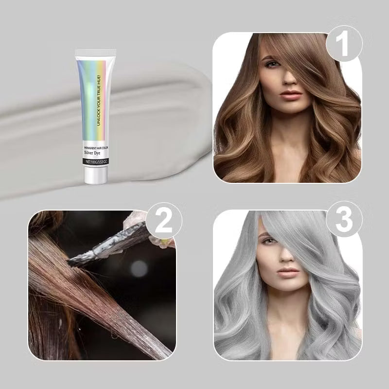🎁Last Day 49% OFF🎁2-in-1 Natural Essence Extract Silver Hair Dye