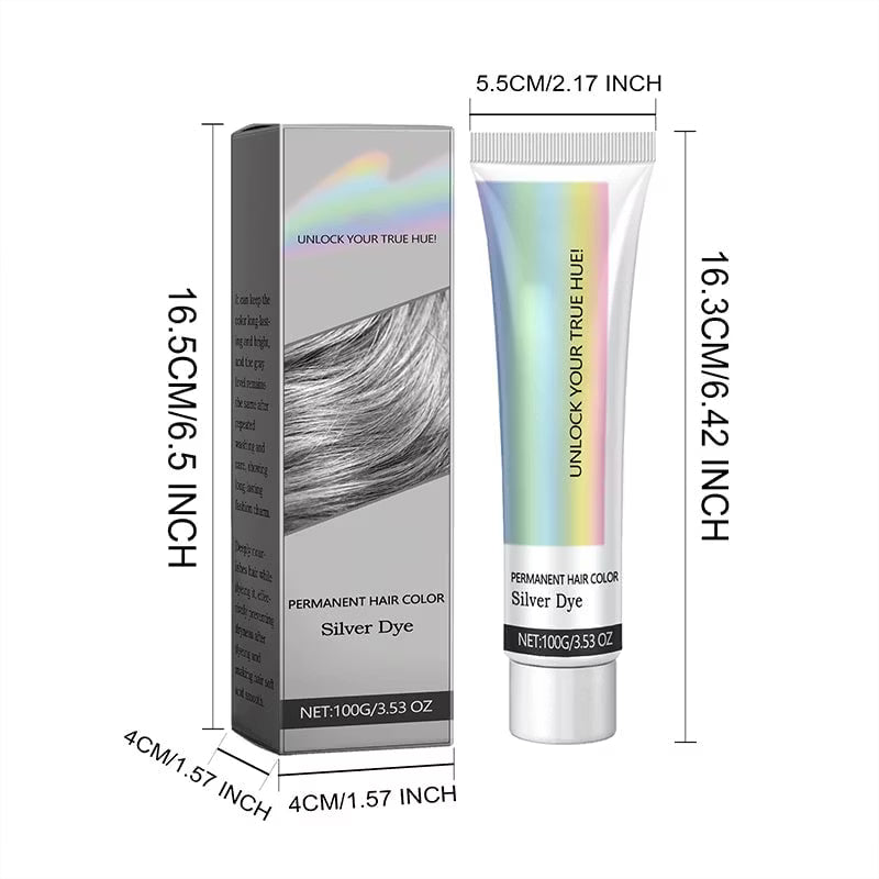 Last Day 49% OFF🎁2-in-1 Natural Essence Extract Silver Hair Dye