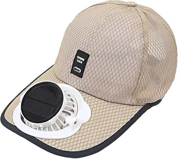 🔥Cooling Solar Fan Hat – UV Protection & Breathable Mesh