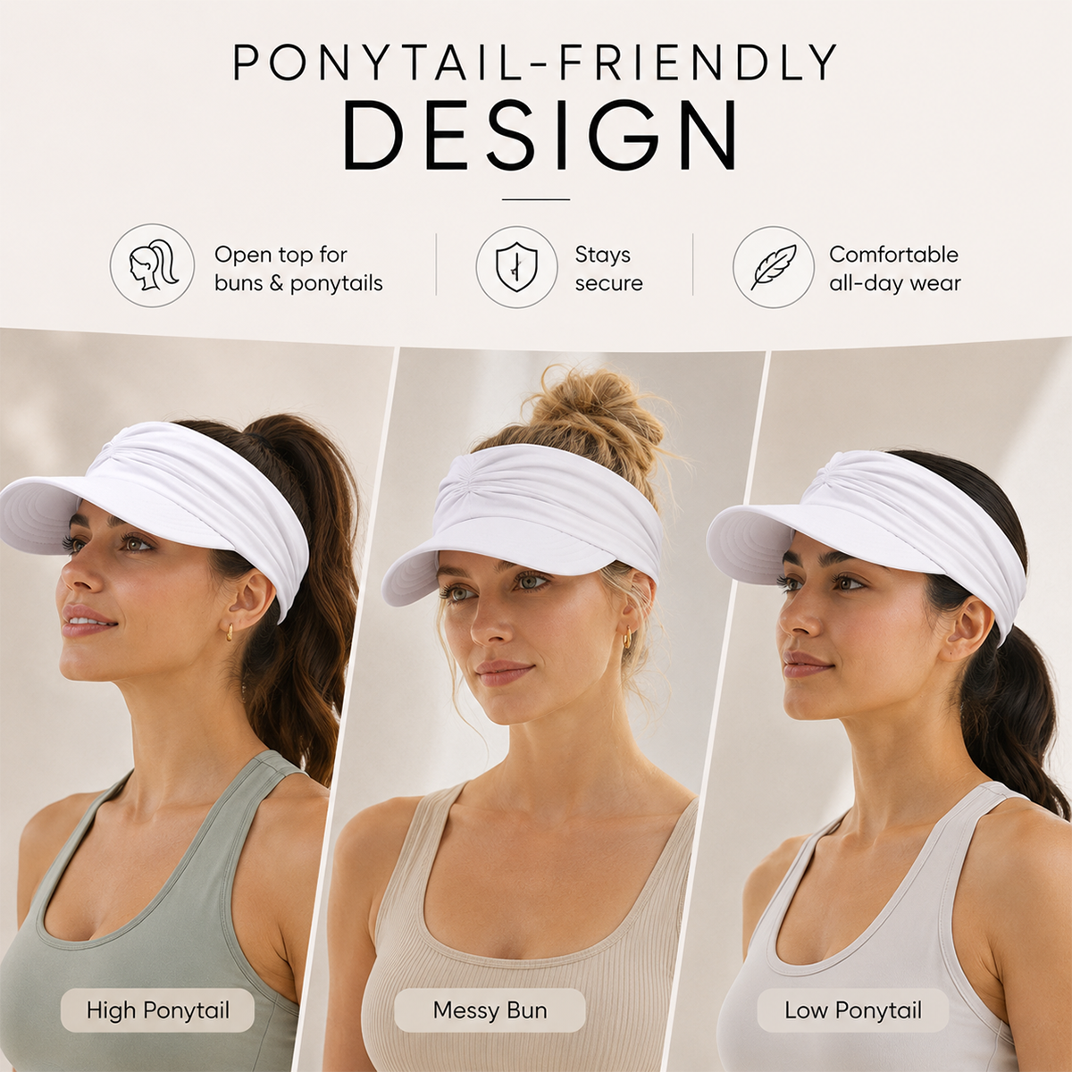 Women's UPF 50+ UV Protection Sun Visor Hat | Buy 1 Get 1 Free