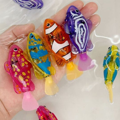 Magic Glowing Robot Fish (4-Pack) - Water-Activated LED Swimming Toys 🐠✨