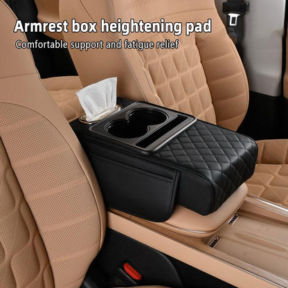 Multi-Purpose Car Console Storage Bag with Armrest Pad