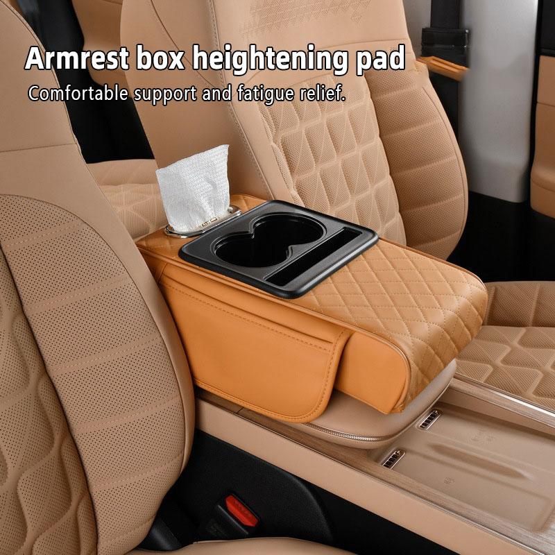 Multi-Purpose Car Console Storage Bag with Armrest Pad