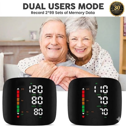Wrist Blood Pressure Monitor – LED Display, Adjustable, Health Tracking
