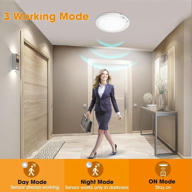 Rechargeable Motion Sensor LED Ceiling Light with Remote