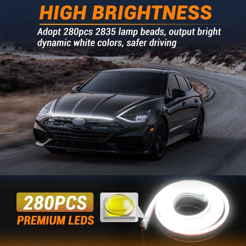 🚗71"High Brightness Automotive Hood Gap LED Strip - Ambient Lighting Package