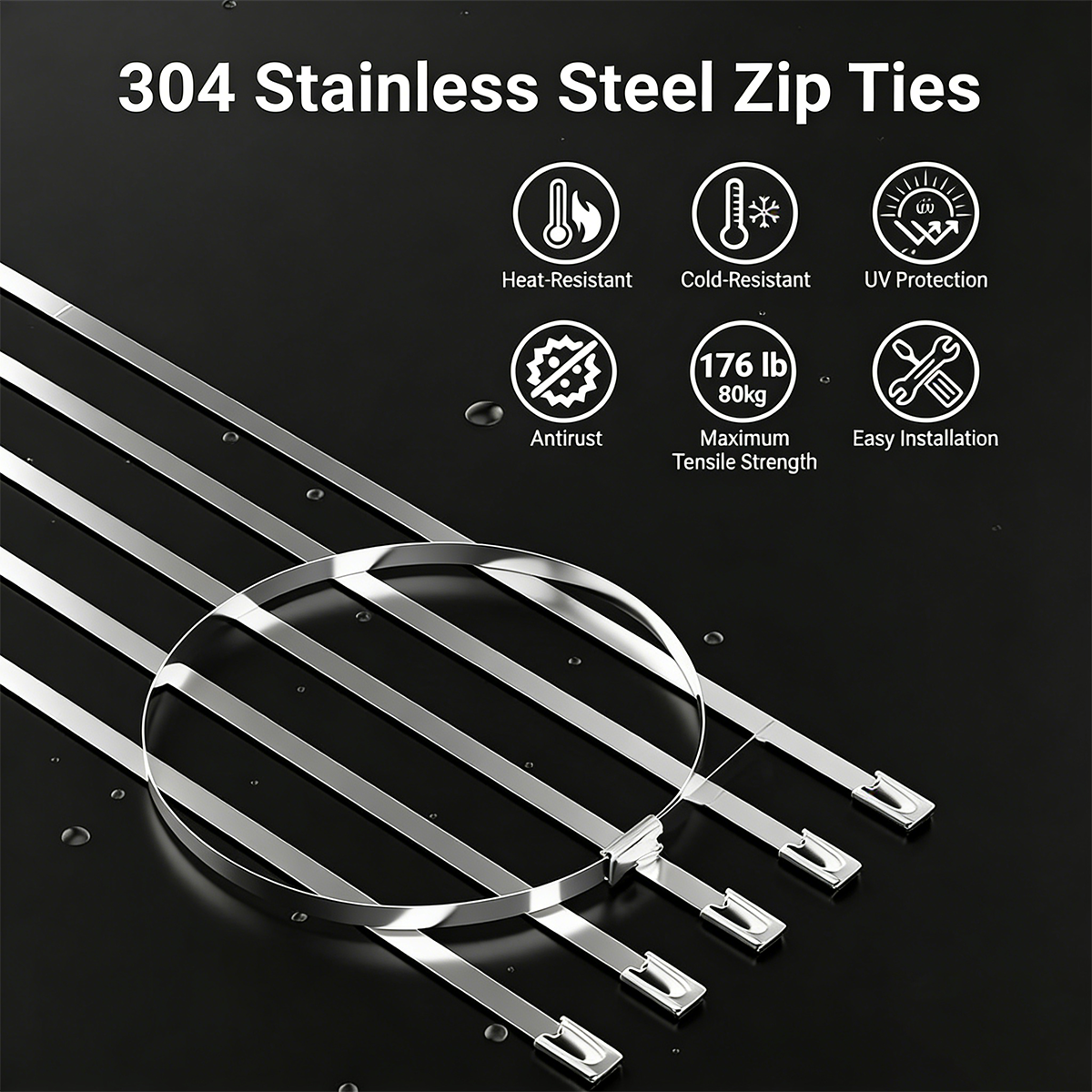 Stainless Steel Cable Tie Tool Self-locking Fastener