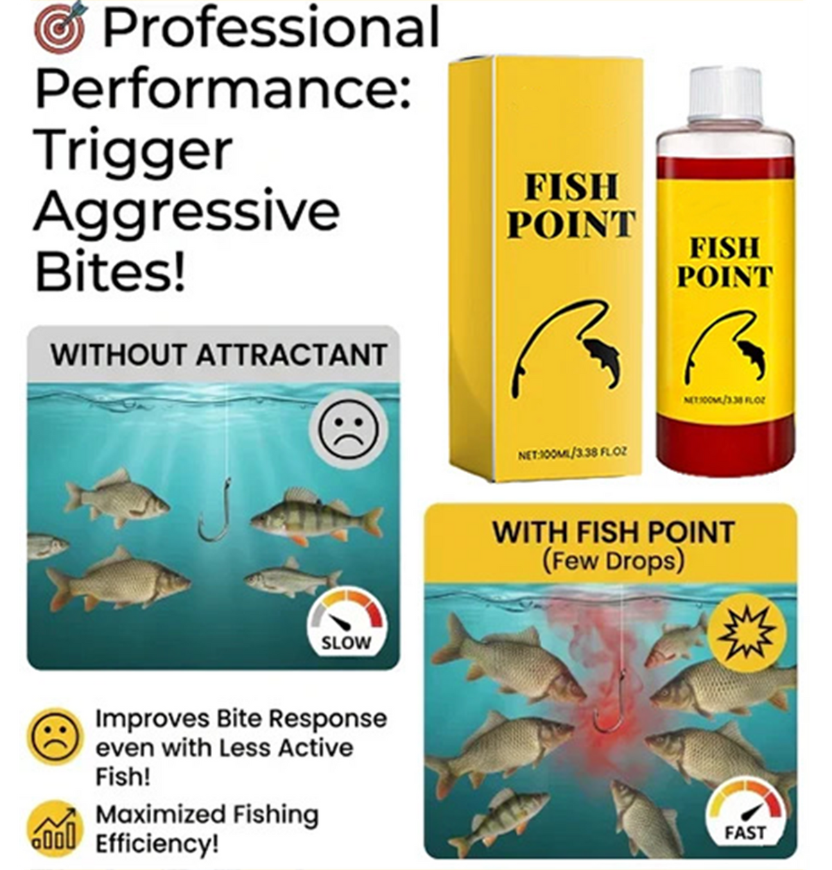 🎣 Concentrated Fish Attractant Liquid – 🐟Fast Acting Red Worm Formula