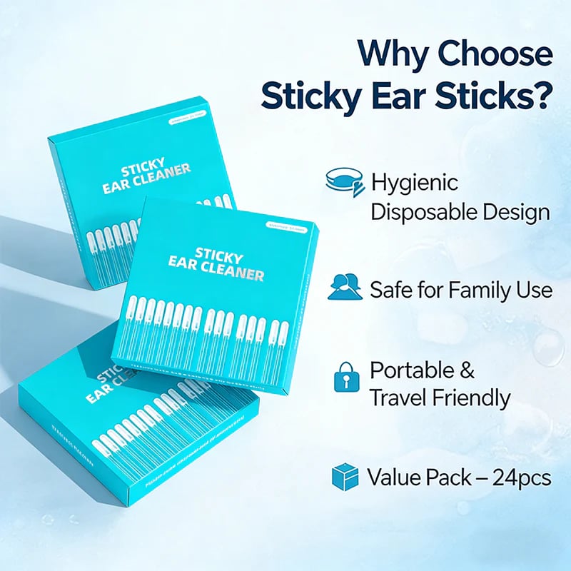 🔥Last Day 49% OFF - Sticky Ear Cleaning Sticks – Gentle, Visible Ear Care