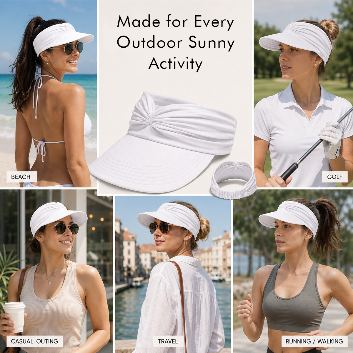 Women's UPF 50+ UV Protection Sun Visor Hat | Buy 1 Get 1 Free