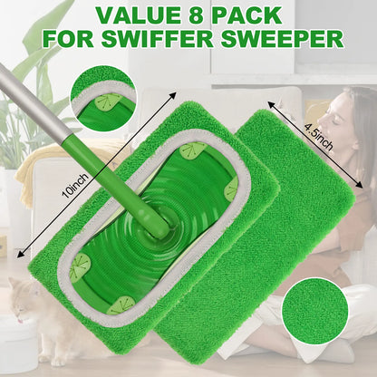 Reusable Microfiber Mop Pads for Flat Mop – Wet & Dry Cleaning Refills
