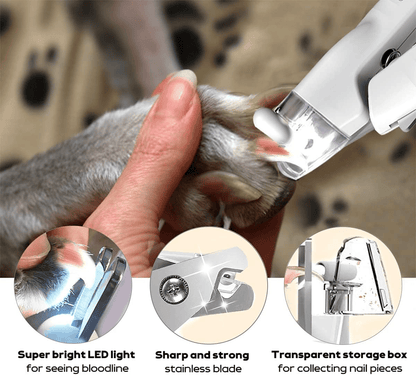 2-in-1 Pet Nail Clipper & Grinder with LED Light