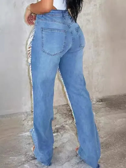 Upgrade your wardrobe 🔥Buy the trendy chain embellished jeans of 2026 now!