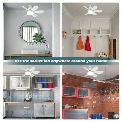 🎁 2-in-1 Portable Ceiling Fan with Light (Includes Remote Control)