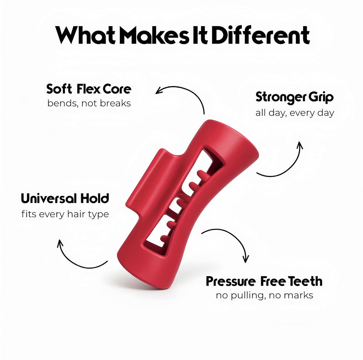 Large Silicone Hair Claw – Soft & Flexible