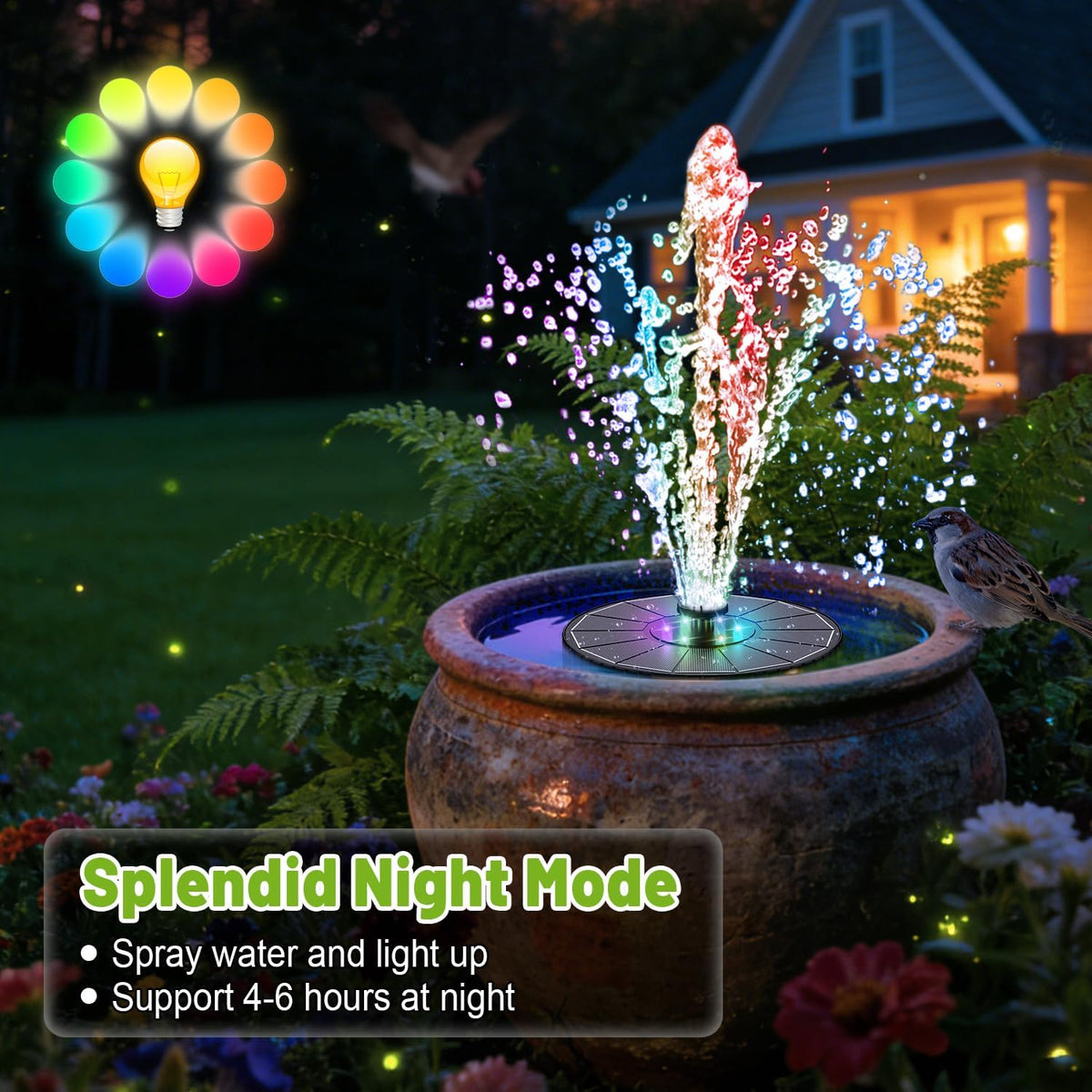 Kids Bath Fountain Toy with Colorful LED Lights – Automatic Water Spray Bathtub Toy for Toddlers & Babies