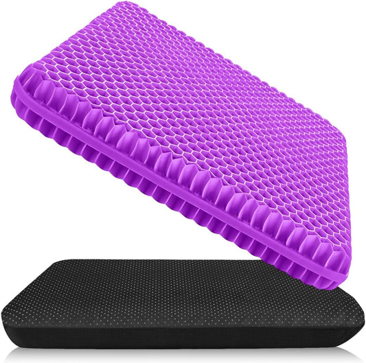 Double-Thick Gel Seat Cushion Honeycomb Breathable Non-Slip