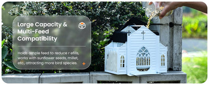 ✝️Last Day 50% OFF-🔥Church-Shaped Solar Bird Feeder🎁Buy 2 Free Shipping
