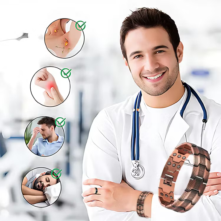 🔥99.9% Pure Copper Magnetic Bracelet--Relieve fatigue and promote blood circulation