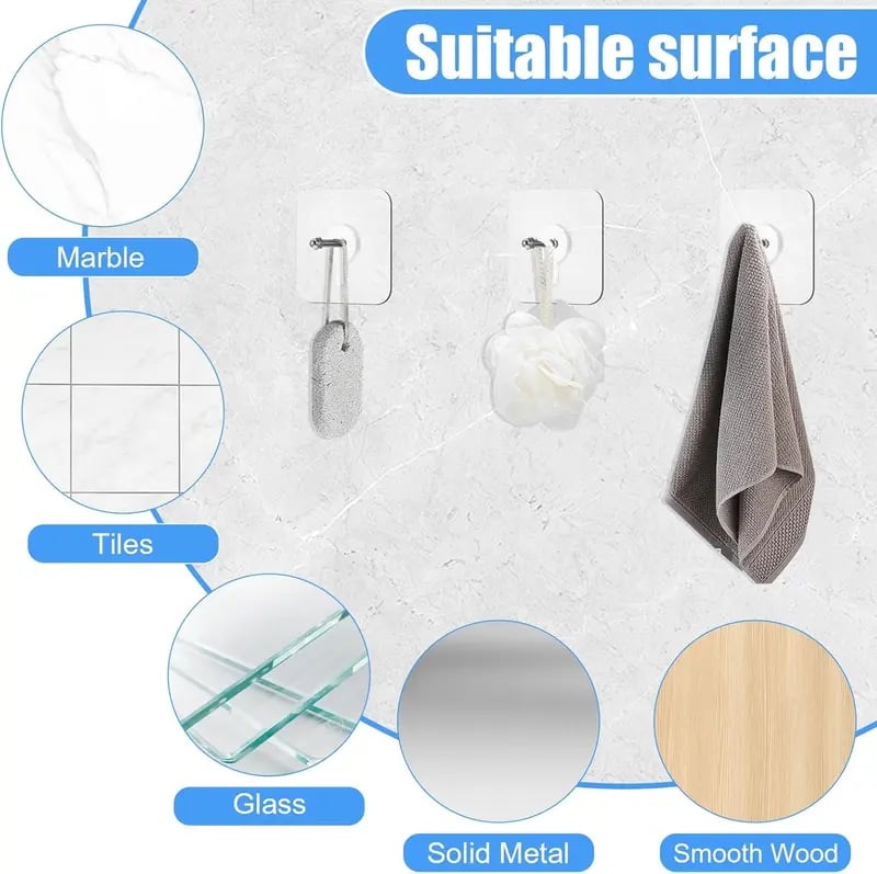 🏆 75K+ SOLD! 🥇49.9% OFF This Week - Adhesive Frame Hooks Wall Mount Self-Adhesive Hooks